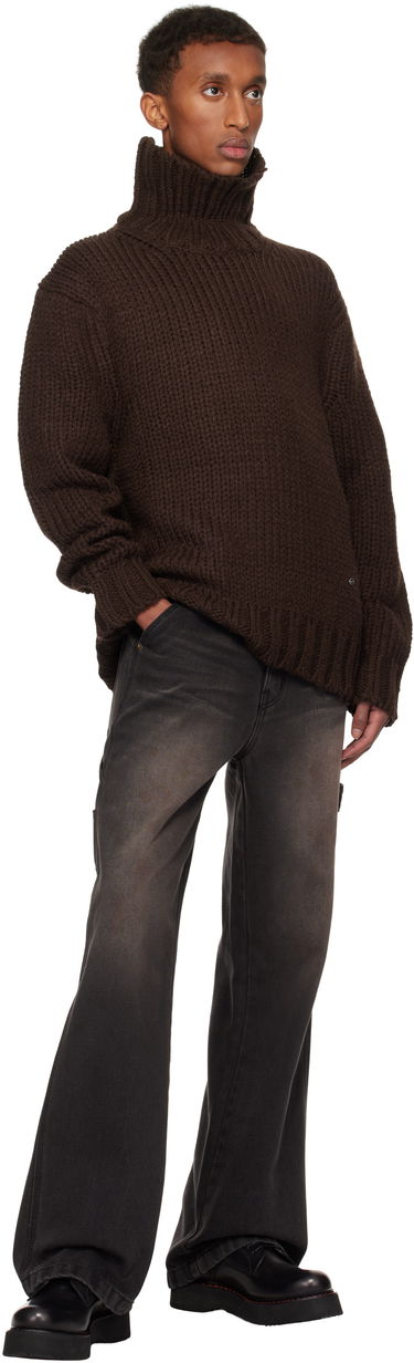 Villapaita We11done We11done Chunky Turtleneck Sweater Ruskea | WD-KT3-24-651-U-BR, 3