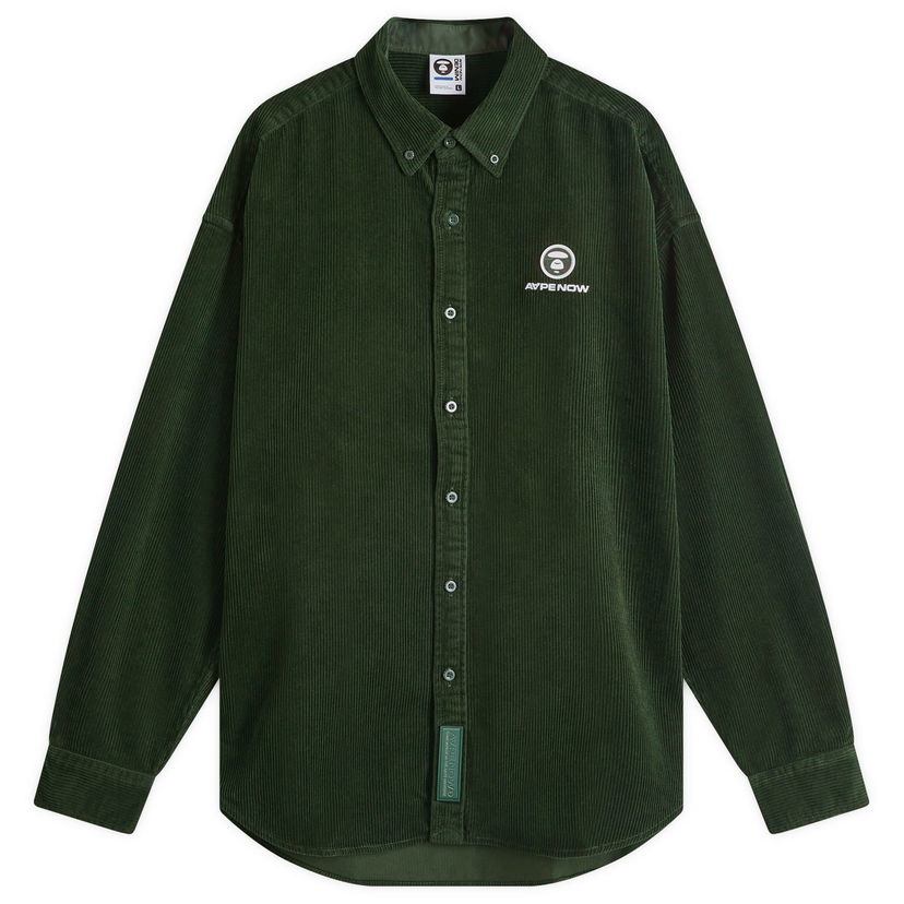 Paita AAPE by A Bathing Ape AAPE Now Corduroy Shirt Vihreä | AAPSTM8499XXNGRD