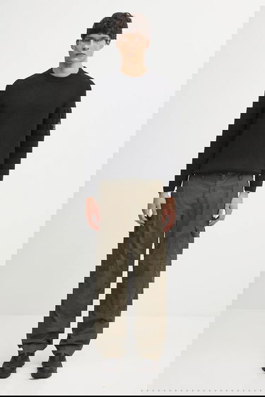 Villapaita C.P. Company C.P. Company Ribbed Knit Sweater with Lens Detail Musta | 19CMKN015A006608A, 4