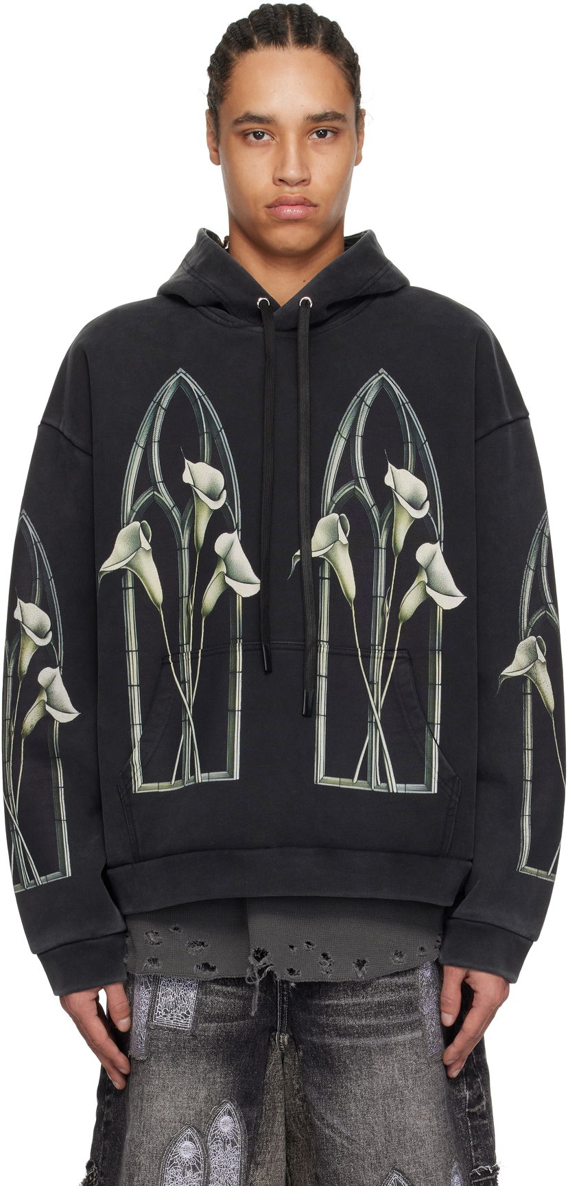 Huppari Who Decides War Who Decides War Calla Window Hoodie Musta | 1110060030SS25