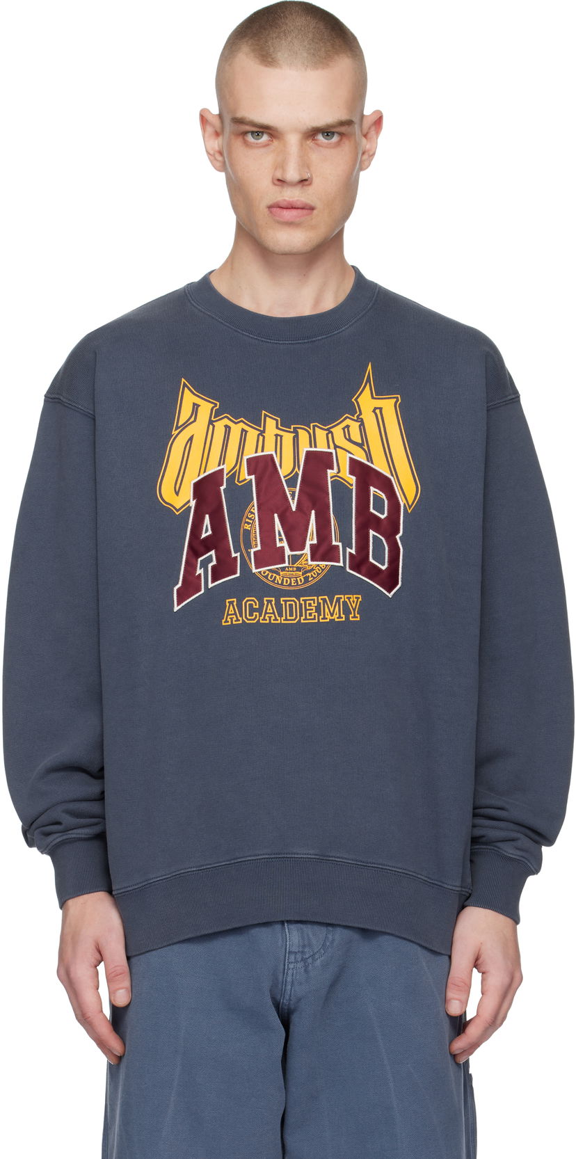 Huppari Ambush Graphic Sweatshirt Sininen | BMBA006F24FLE0014528