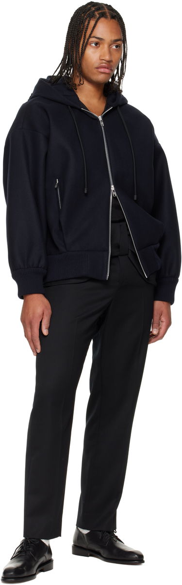 Bomber-takki Simone Rocha Simone Rocha Hooded Zip Bomber Jacket Tummansininen | 6145B 1265, 3