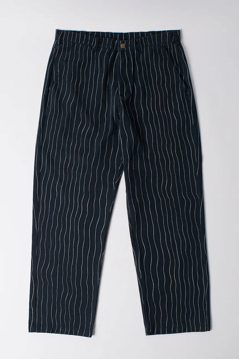 Housut By Parra Meandering Pinstripe Chinos Tummansininen | 54245