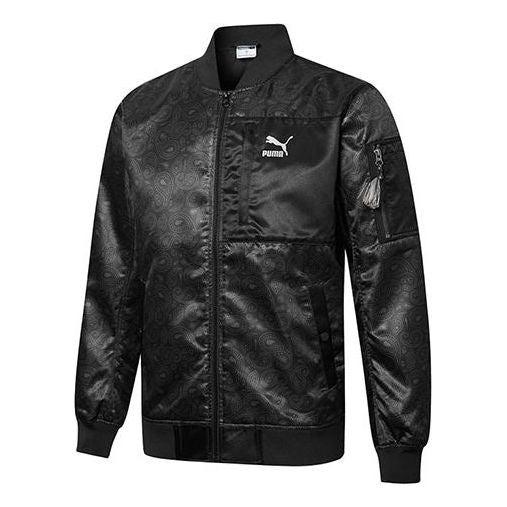 Bomber-takki Puma Paisley Logo Aviator Jacket Musta | 534971-01