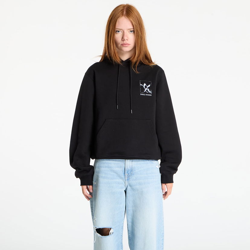 Huppari DAILY PAPER Daily Paper Shadow Grid Hoodie Musta | 2521098