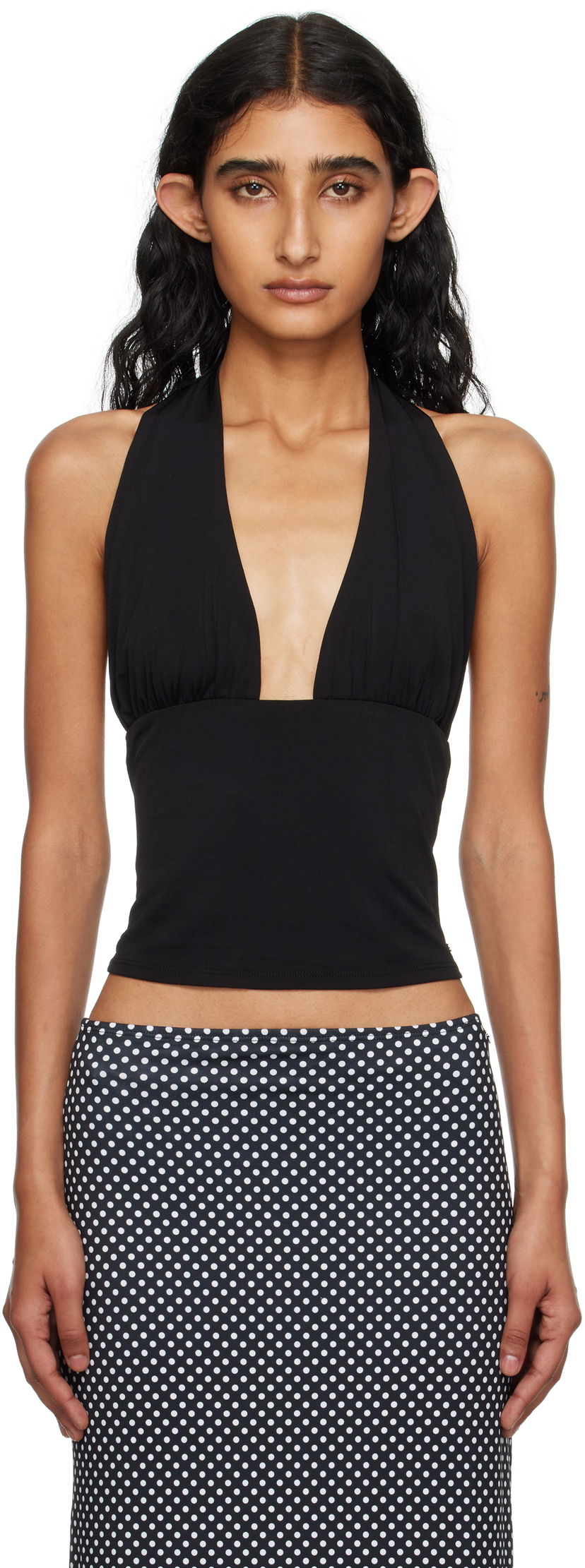 Tankkitoppi Miaou Miaou Mathilde Halter Neck Top Musta | 7189VISBLK