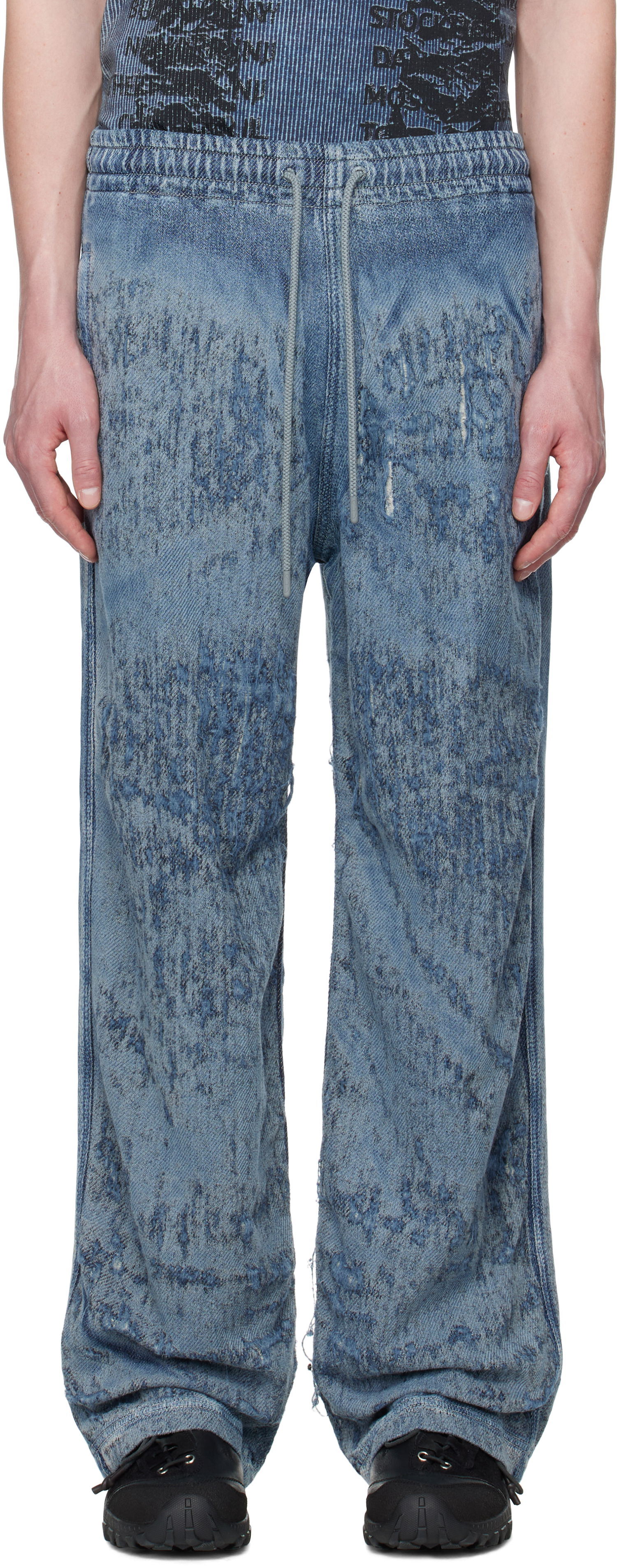 Verryttelyhousut Diesel Diesel D-Enimos-FSG Acid Wash Drawstring Lounge Pants Sininen | A18936-068RQ-01, 0