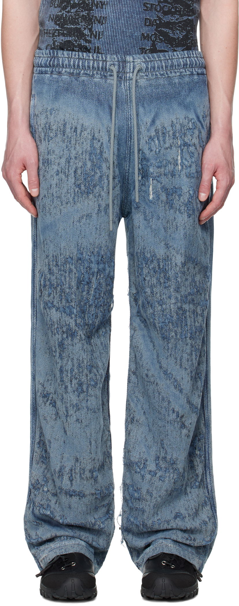 Verryttelyhousut Diesel Diesel D-Enimos-FSG Acid Wash Drawstring Lounge Pants Sininen | A18936-068RQ-01