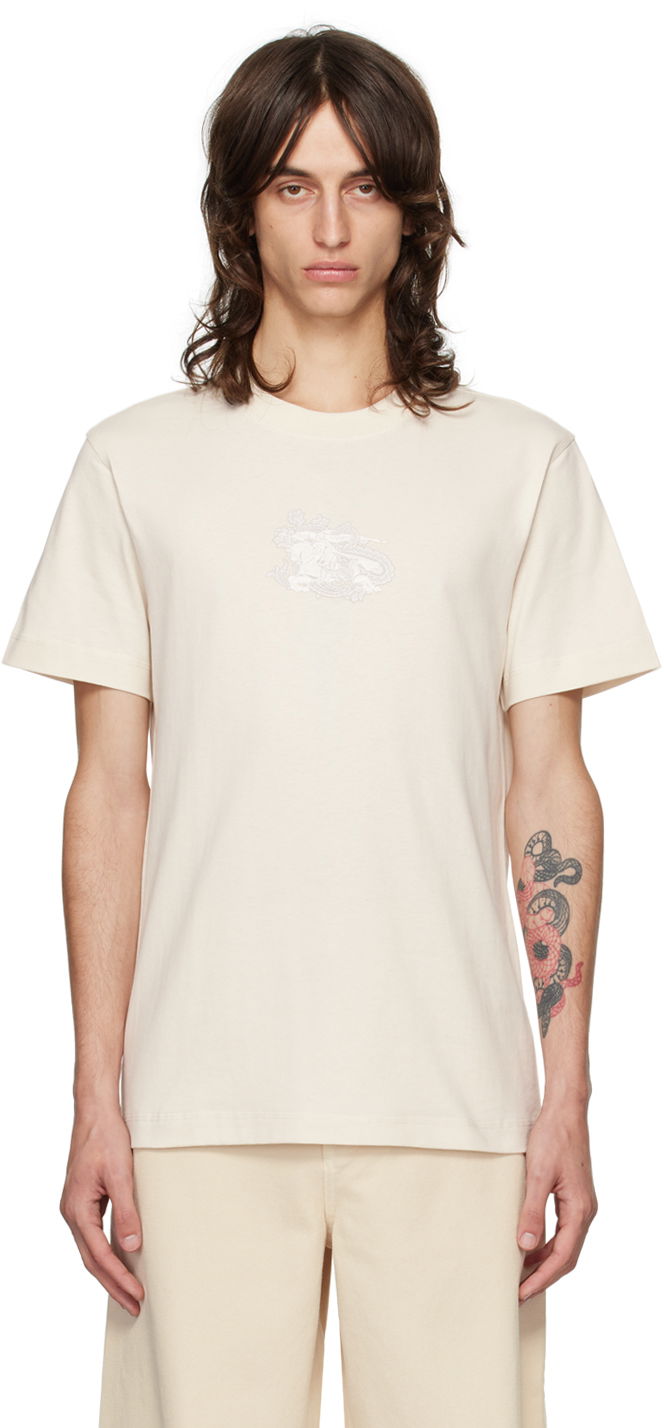 T-paita Burberry Beige Paisley EKD T-shirt Valkoinen | 8097879