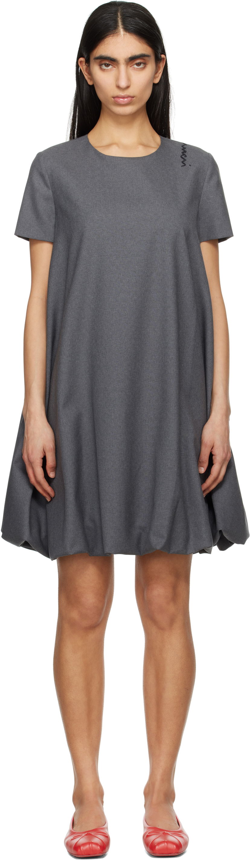Mekko Marni Marni Wool Mini Dress Harmaa | ABMA1361U0 TW839