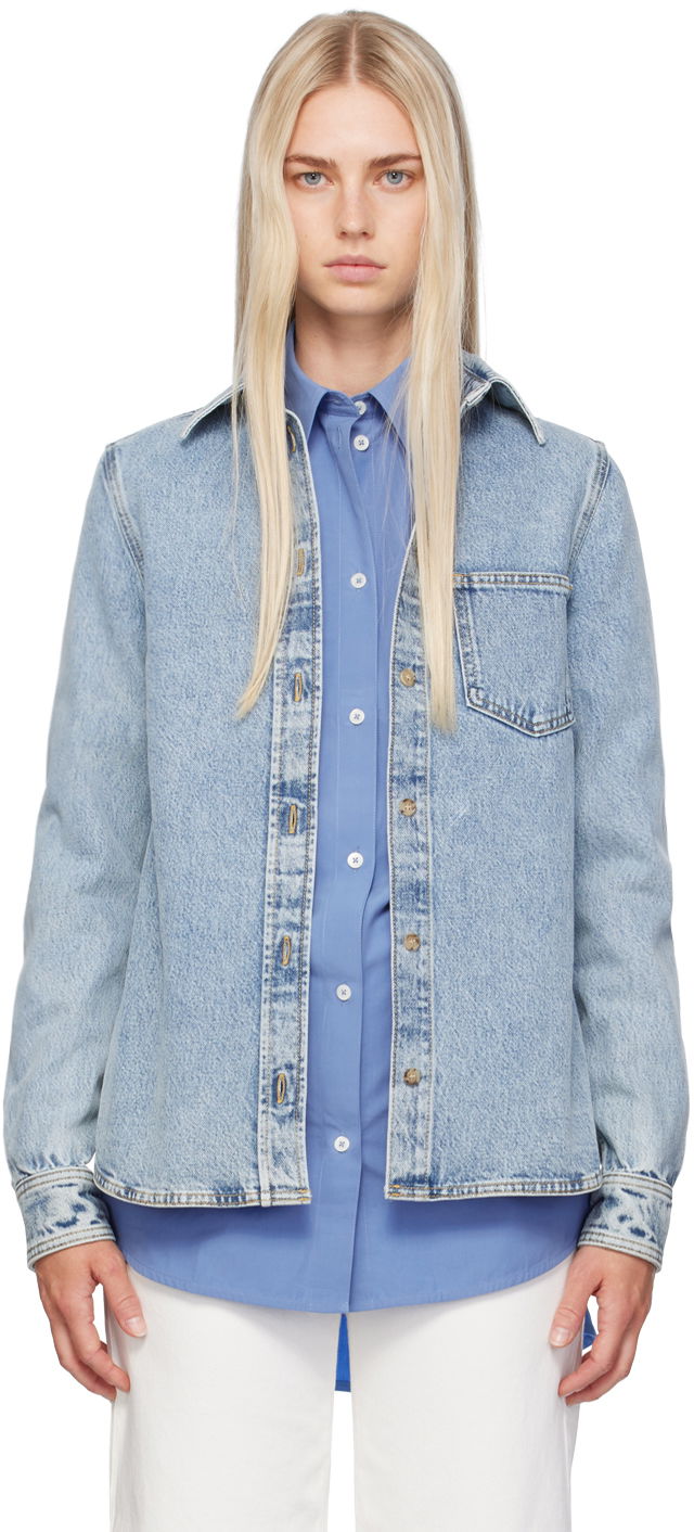 Paita TOTEME Petite Denim Shirt Sininen | 243-WRT0330-FB0045