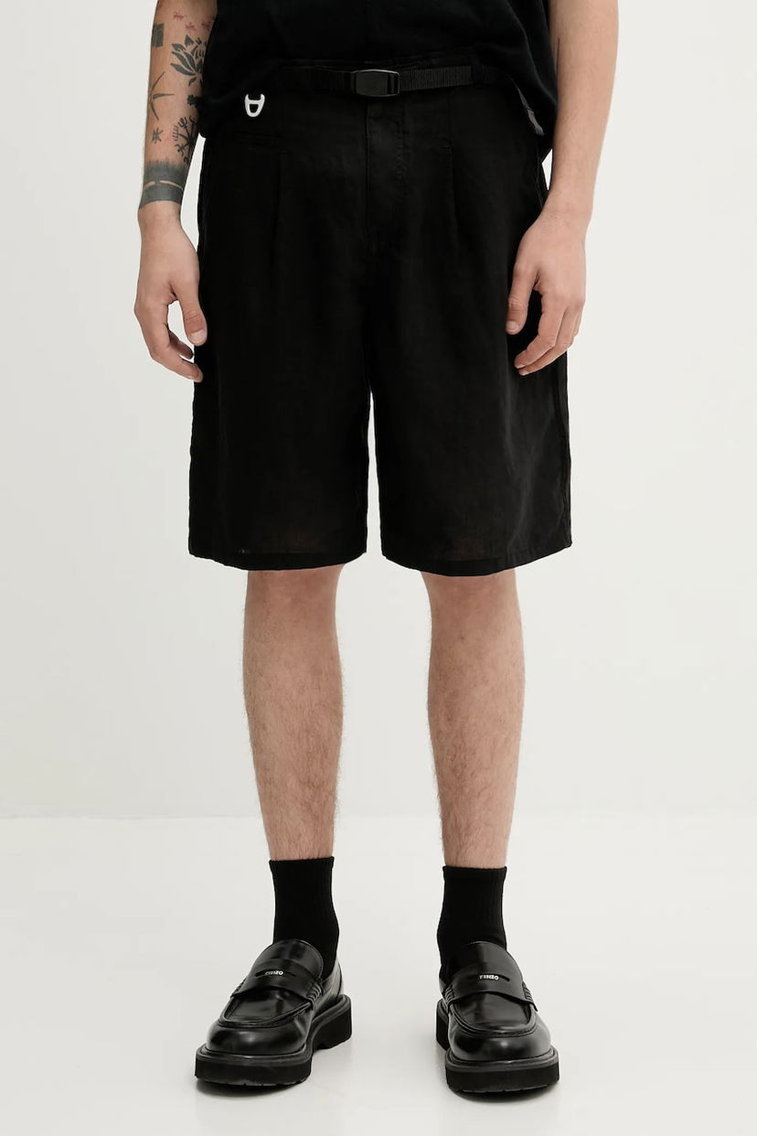 Shortsit UNDERCOVER Undercover Linen Shorts Musta | UC1E4518