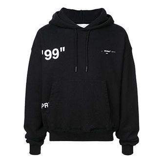 Huppari Off-White Off-White Loose Fit Hoodie Musta | OMBB037R19B970011088