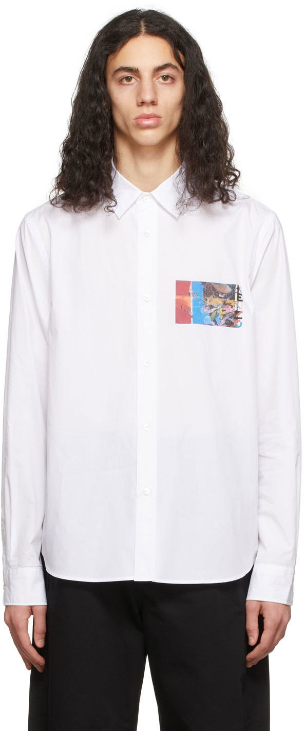 Paita KENZO Poplin Casual Shirt Valkoinen | FC55CH4035DE