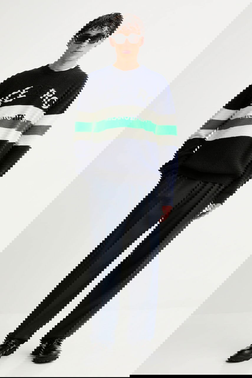 Housut KENZO Pleated Tailored Trousers Musta | FE65PA2149GE, 1