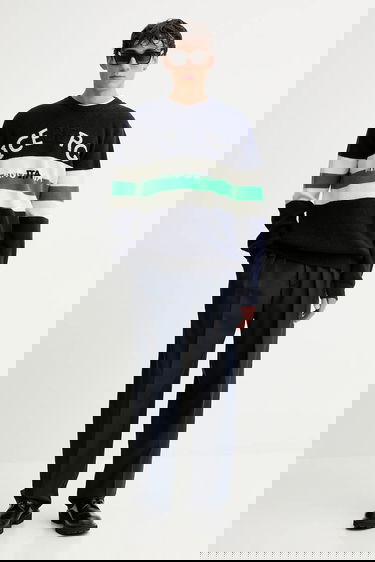 Housut KENZO Pleated Tailored Trousers Musta | FE65PA2149GE, 1