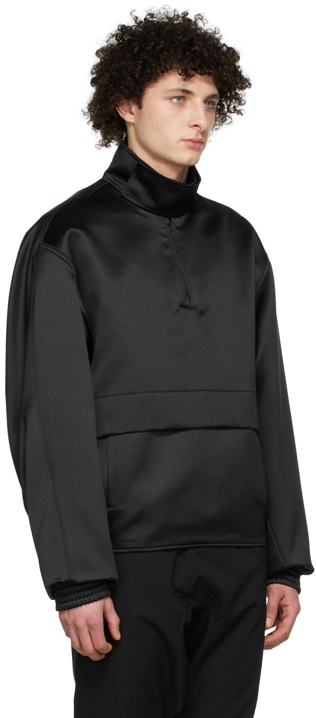 Huppari We11done We11done Half-Zip Mock Neck Polyester Anorak Musta | WD-JK1-22-075-M-BK, 1