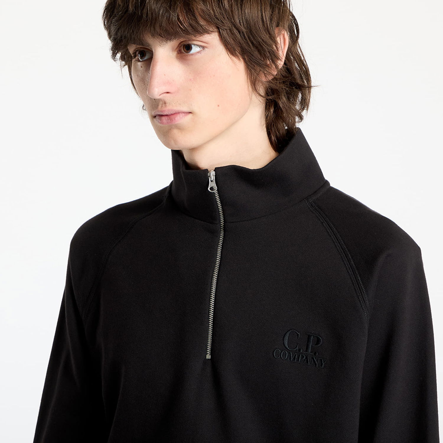 Huppari C.P. Company C.P. Company Diagonal Raised Fleece Sweatshirt Musta | 18CMSS043A005086W-999, 1