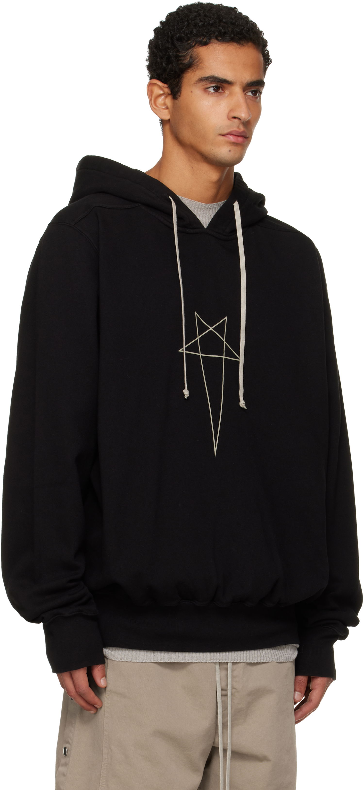 Huppari Rick Owens DRKSHDW Penta Oversized Hoodie Musta | DU02E7262 FEP3P, 1