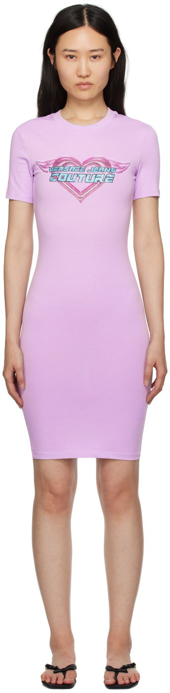 Mekko Versace Crystal Midi Dress Vaaleanpunainen | E76HAOL09_ECJ02L