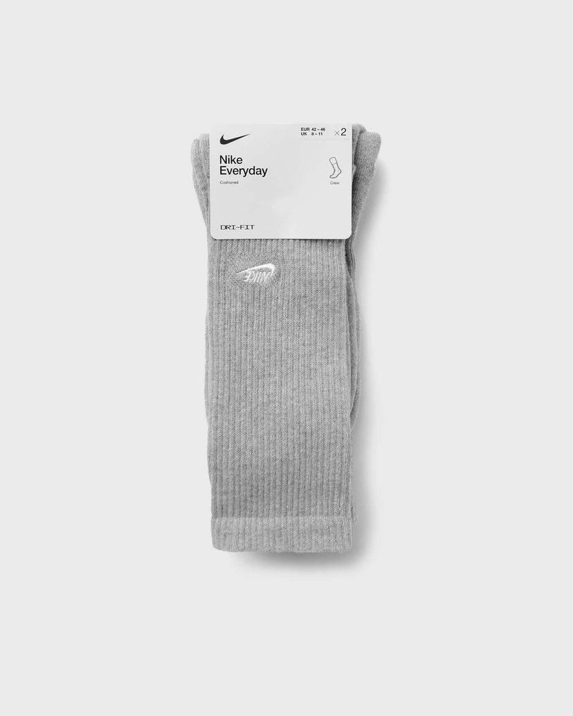 Sukat Nike Everyday Cushioned Crew Socks (2 Pairs) men Harmaa | FZ3073-063