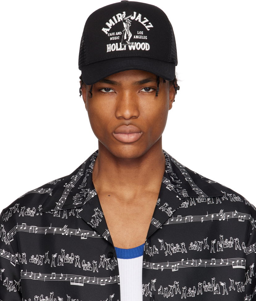 Korkki AMIRI Amiri Jazz Wolf Trucker Cap Musta | AMHATR1020