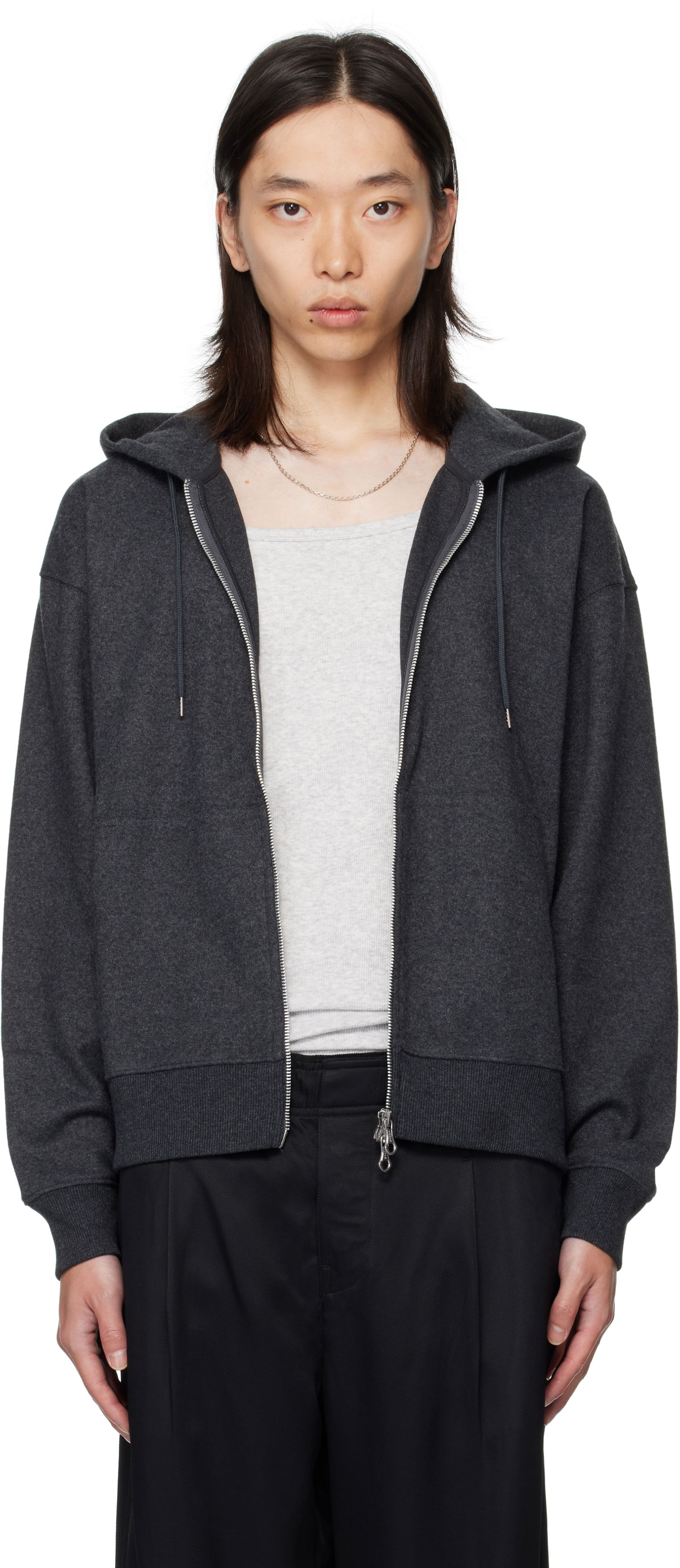 Huppari OUR LEGACY OUR LEGACY Rascal Zip-Up Hoodie Harmaa | M4256RC, 0