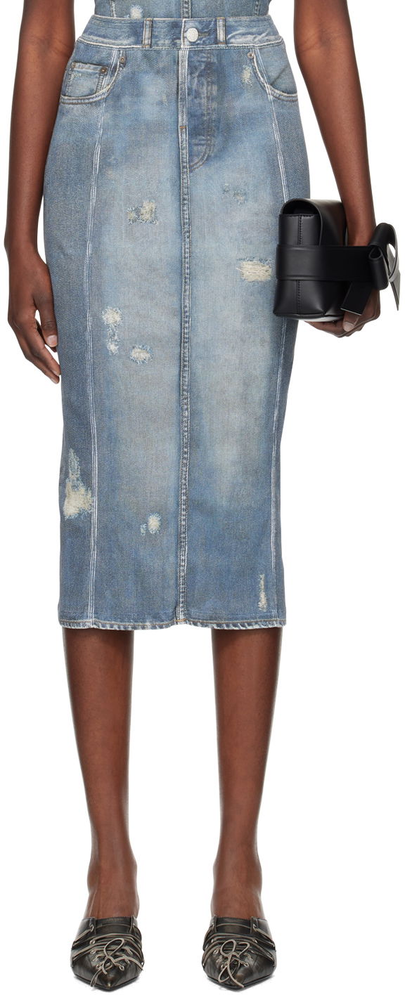 Hame Acne Studios Rib Skirt Sininen | AF0443-
