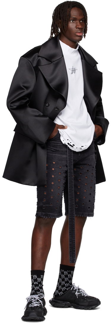 Shortsit We11done We11done Denim Eyelet Shorts Musta | WD-DP1-22-358-M-WB, 3