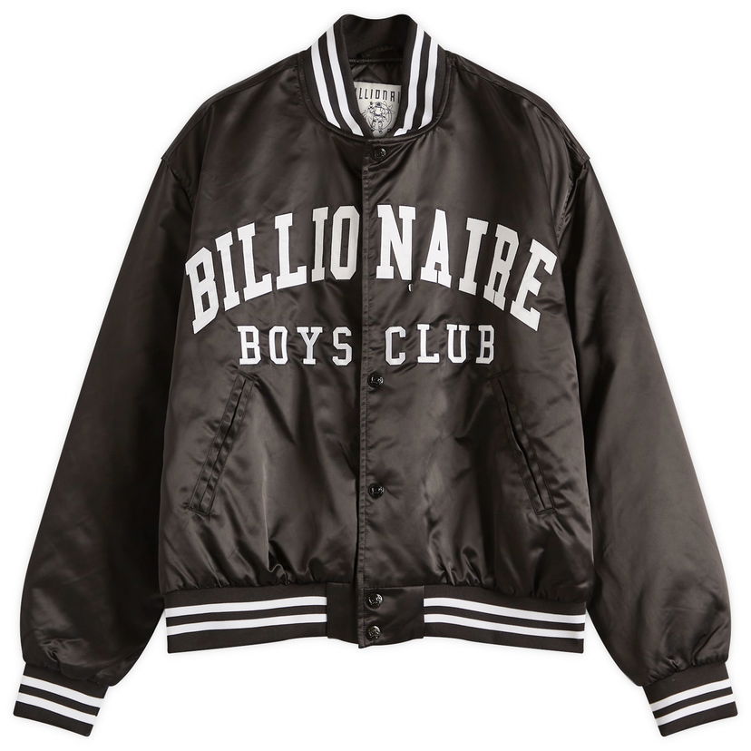 Bomber-takki BILLIONAIRE BOYS CLUB Satin Bomber Jacket, Size Large Musta | B25102-BLK