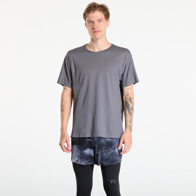 T-paita Y-3 Run Ss Tee Granite M Harmaa | KB2330