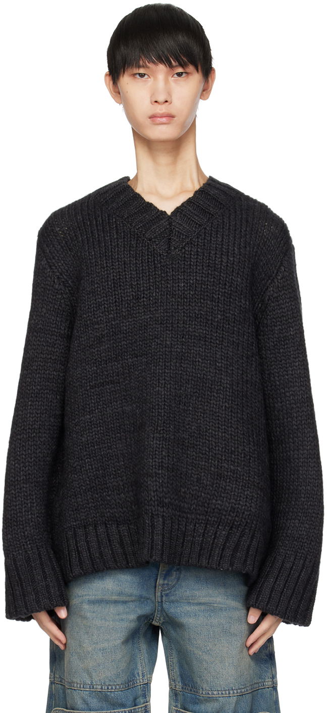 Villapaita GUESS USA V-Neck Sweater Musta | M3BR00Z38F0, 0