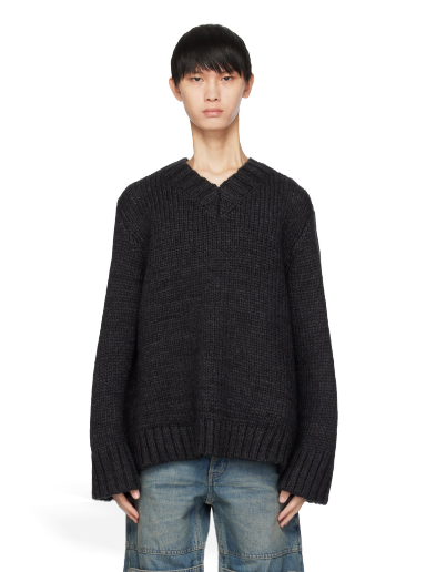 Villapaita GUESS USA V-Neck Sweater Musta | M3BR00Z38F0
