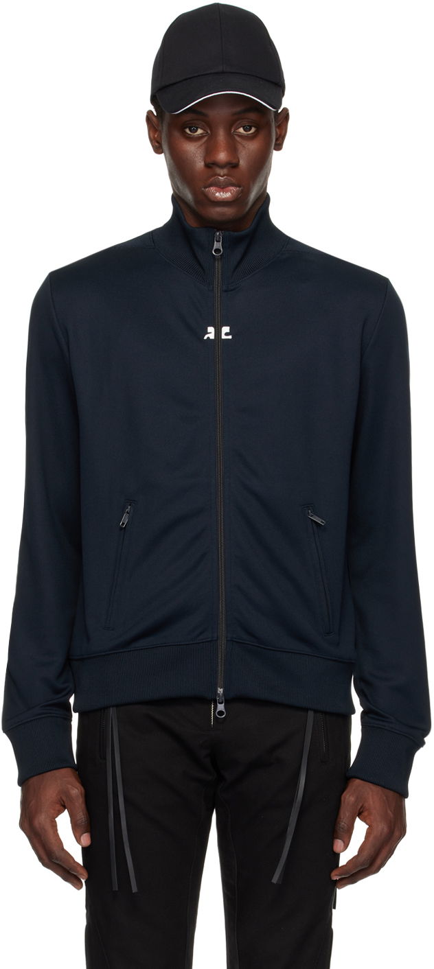 Tuulitakki Courrèges Zip Track Jacket Tummansininen | 124JVE011JS0091