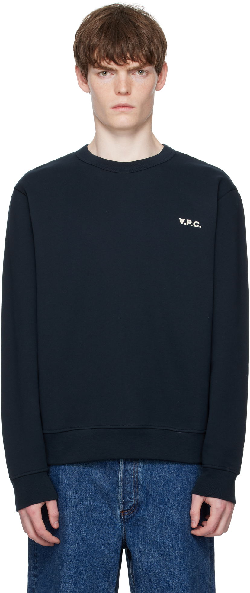 Huppari A.P.C. Boxy Petit 'VPC' Sweatshirt Tummansininen | COHBR-H27916
