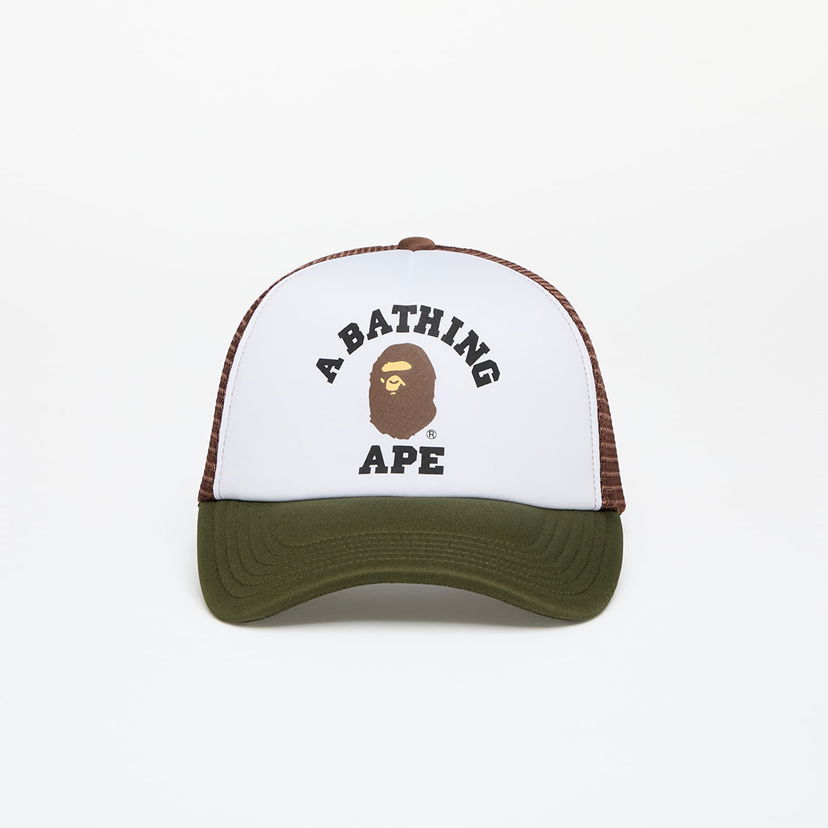 Korkki BAPE A BATHING APE College Mesh Cap Olive Drab Vihreä | 001CPK301004M OLD
