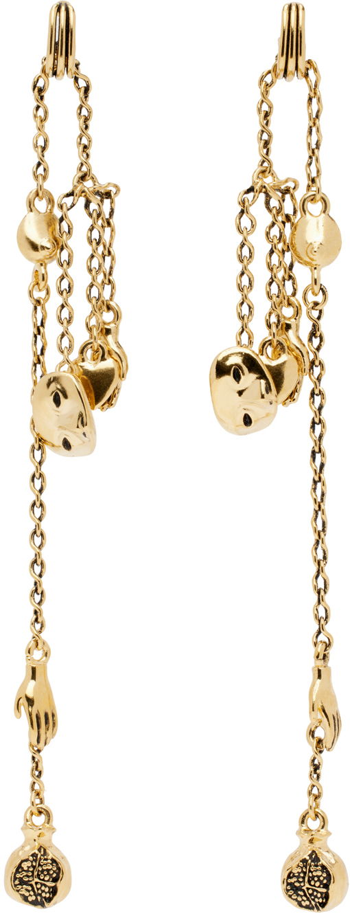 Korvakorut LEMAIRE Lemaire Estampe Chain Drop Earrings Metallinen | JW0016 LO036