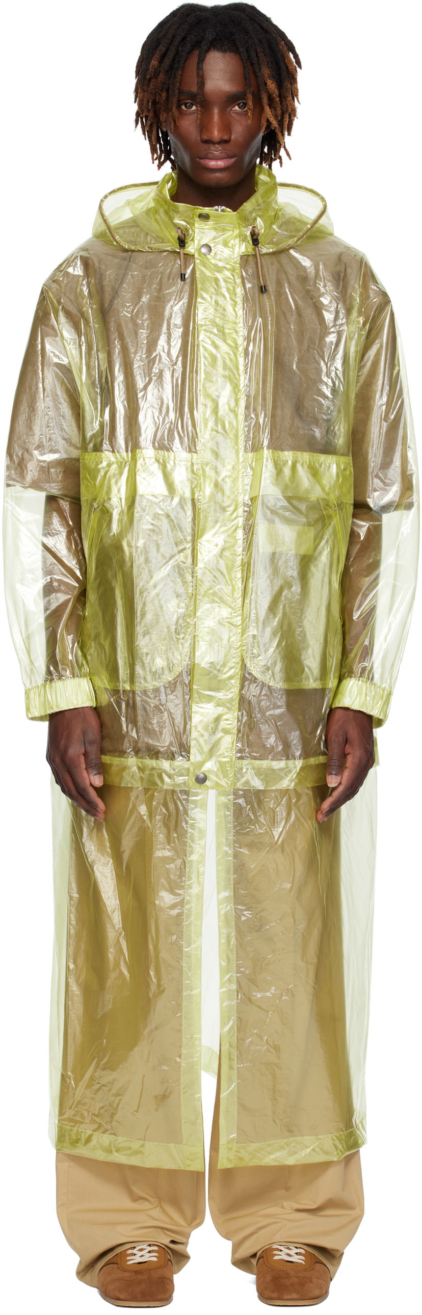Sadetakki Dries Van Noten Dries Van Noten Sheer Taffeta Coat Keltainen | 251-020552-1258