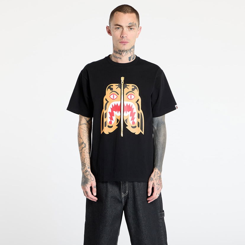 T-paita BAPE A BATHING APE Colors Tiger Graphic Tee Musta | 001TEL301021MBLK