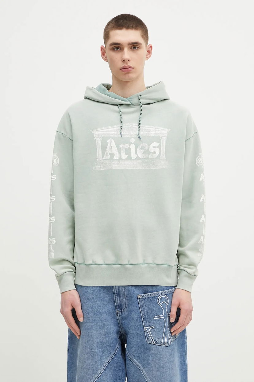 Huppari Aries Aries Aged Ancient Column Hoodie Vihreä | AR2003503