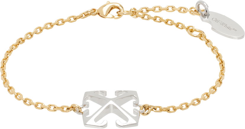 Rannerengas Off-White Off-White Arrow Chain Bracelet Metallinen | OWOA12NS25MET0017672