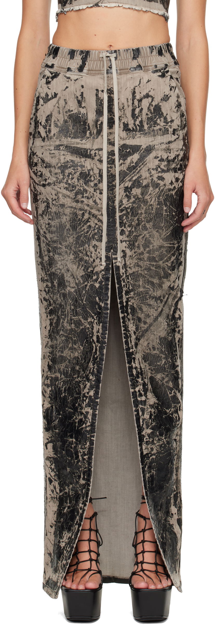 Hame Rick Owens DRKSHDW Concordians Phleg Pillar Denim Maxi Skirt Monivärinen | DS02E7333 SDWF
