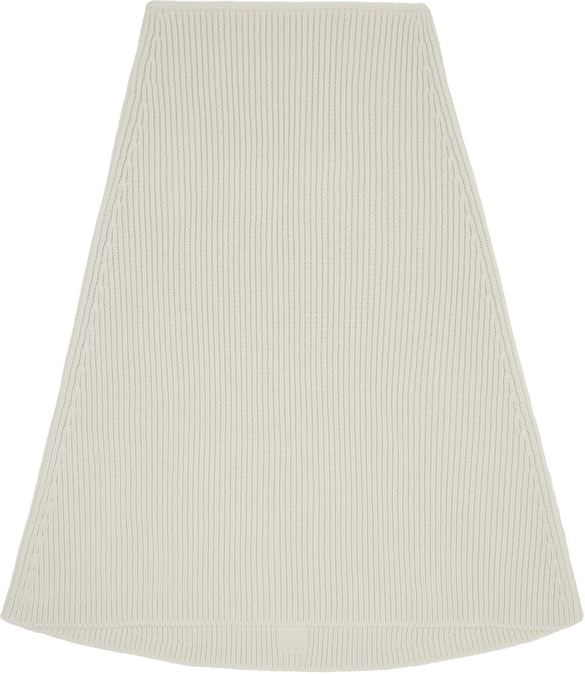 Hame Rick Owens Rick Owens Concordians Ribbed Knit A-line Skirt Valkoinen | RR02E1491 KWVH