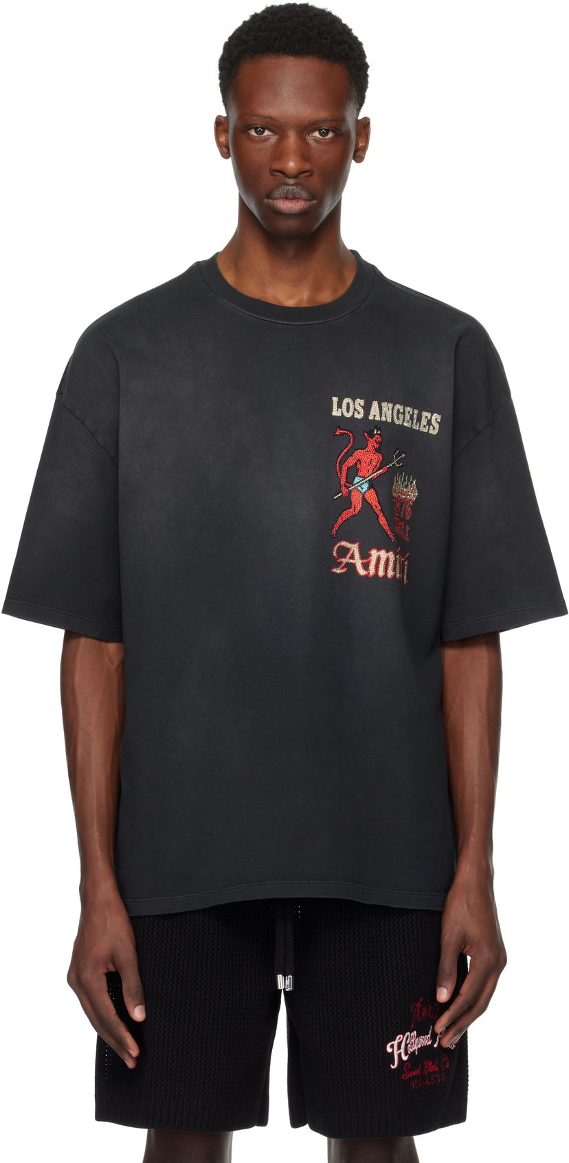 T-paita AMIRI AMIRI Crystal Sinners T-Shirt Musta | AMJYTE1212