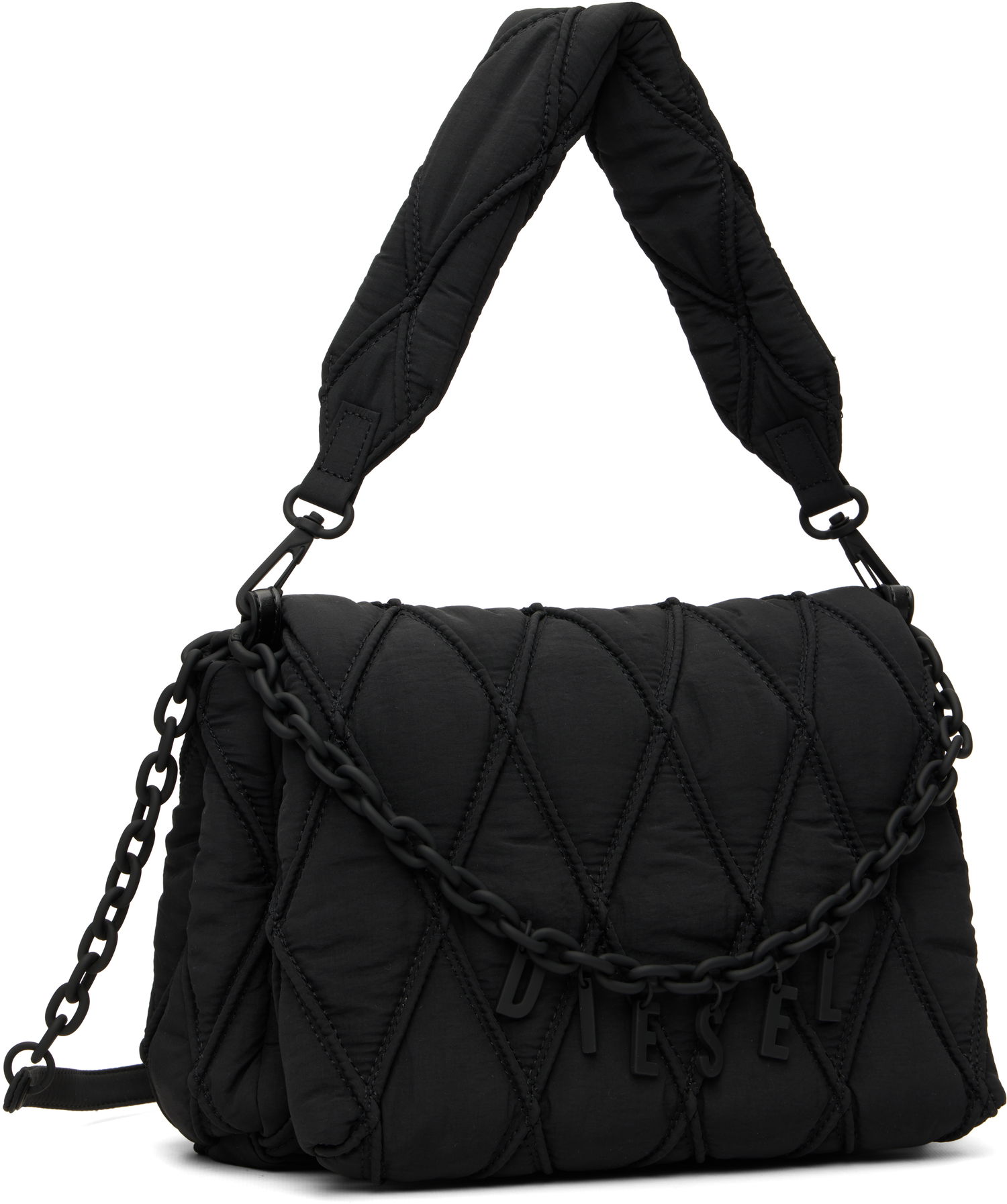 Olkalaukku Diesel Charm-D M Quilted Shoulder Bag Musta | X10265 P8048, 1