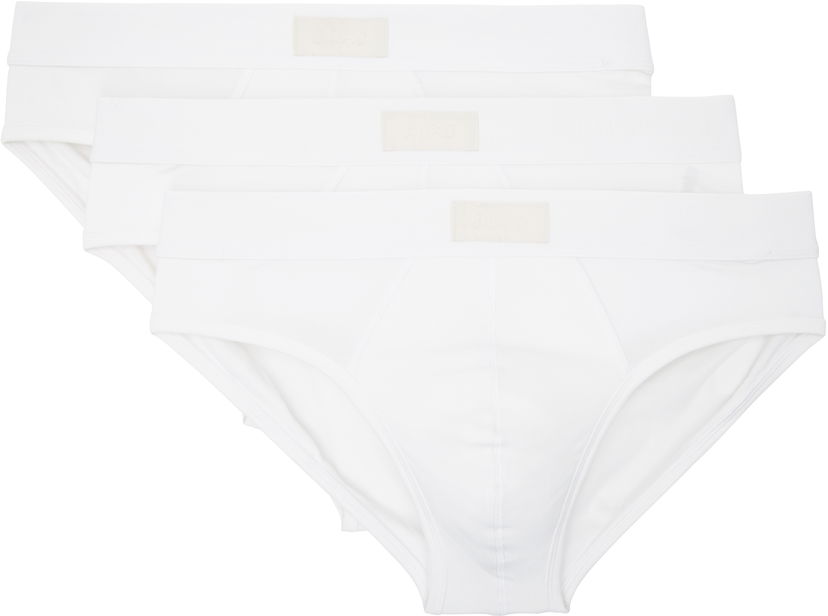 Body SKIMS Three-Pack Cotton Briefs Valkoinen | BO-BRF-5633M