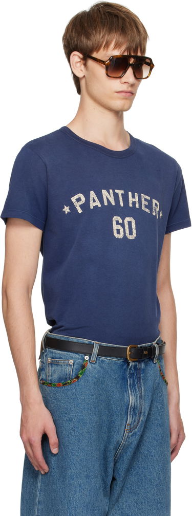 T-paita Valentino Valentino 'Chez Valentino' Panther 60 Graphic T-Shirt Sininen | 7V3MG17EAYD, 1