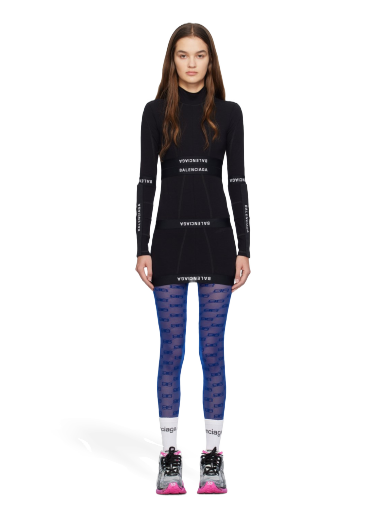 Mekko Balenciaga Paneled Minidress Musta | 767077 4B7B2