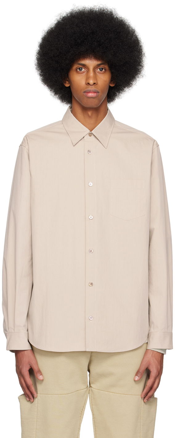 Paita John Elliott Casual Long Sleeve Shirt Beige | E061F721074A