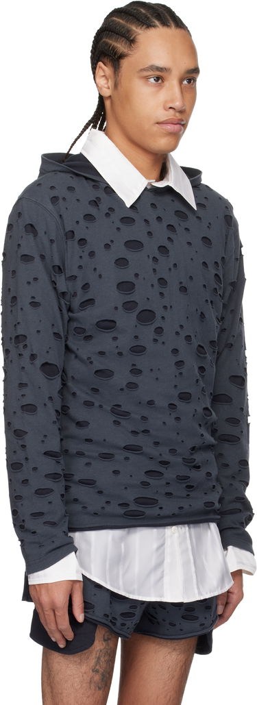 Huppari Acne Studios Acne Studios Layered Knitted Hoodie Tummansininen | BL0407-, 1